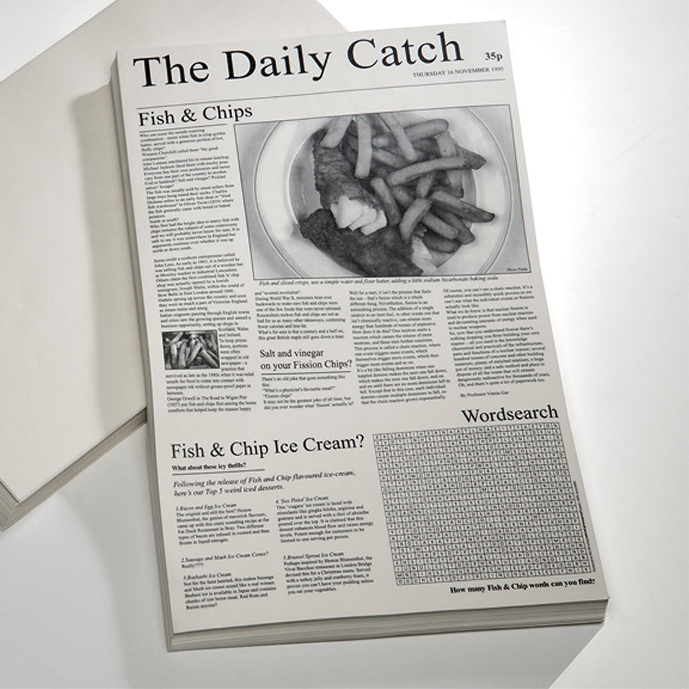 SNACK-HOLDER - Wachspapier Motiv Zeitung, 42 x 25 cm (500 Blatt / Karton)