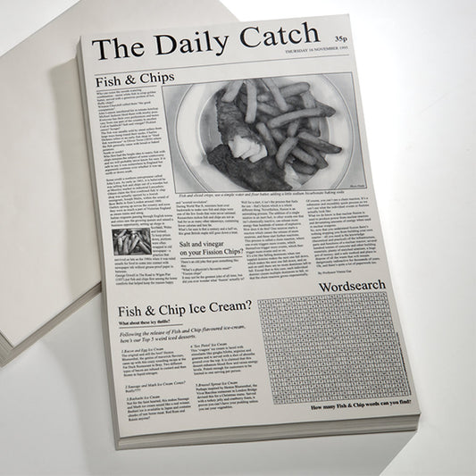 SNACK-HOLDER - Wachspapier Motiv Zeitung, 42 x 25 cm (500 Blatt / Karton)