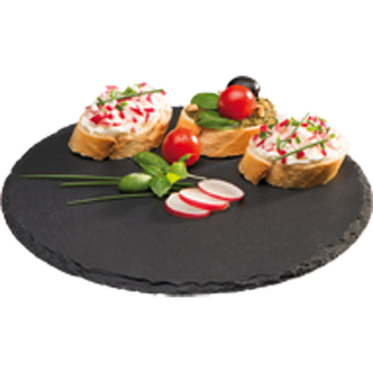 Servierplatte - Ø 38 cm - Naturschiefer