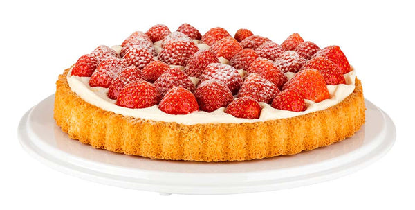 Tortenplatte Ø 31 x 3,5 cm , Melamin - Weiß