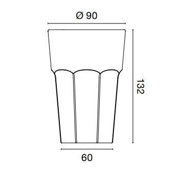 COCKTAIL Trinkbecher - 50 cl - (Ø 9 x 13,2 cm) - PC - Klar