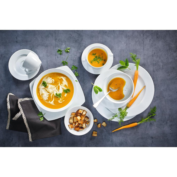 BISTRO Platte, (mit Fahne) - oval - (35,5 x 24,3 x 2,6 cm)