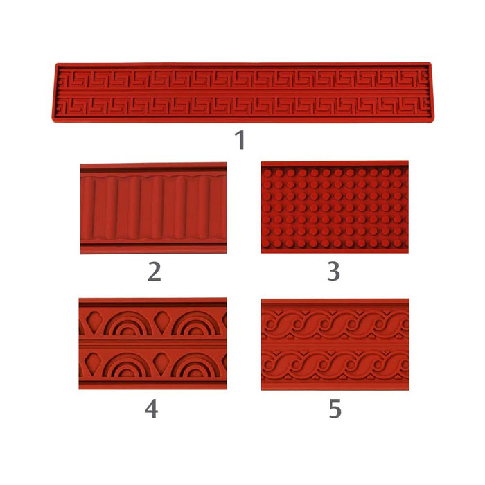 Backreliefmatte "Mäander/Greek" Silikon 60 x 8 cm