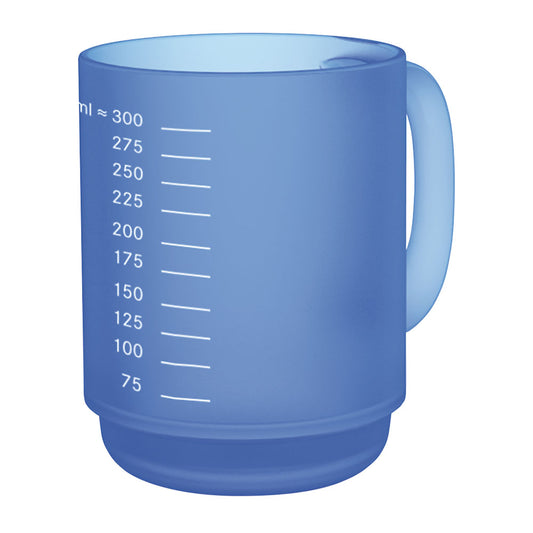 MODELL 510 Henkelbecher skaliert 38 (Nutzinhalt 30 cl) cl - Ø 7,9 x 10,cm - Blau (PP)