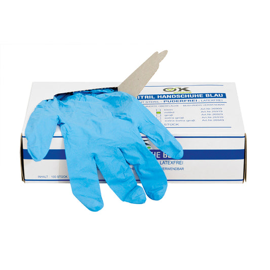 Einmalhandschuhe Nitril, puderfrei & latexfrei  100 Stück Größe M