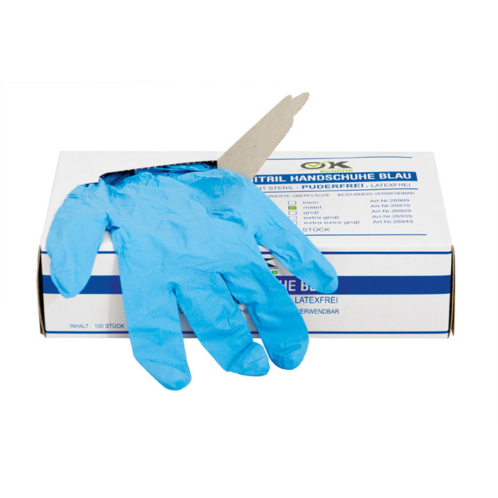 Nitril-Einmalhandschuhe ECO, blau ungepudert - Größe M (100 Stück)