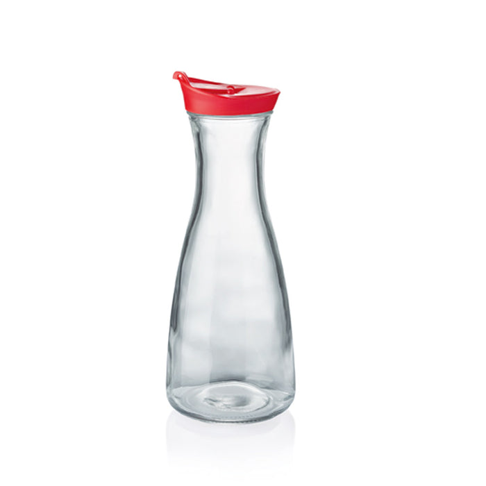 CLEVER Glas-Karaffe 0,9 l - Deckel PP - Rot