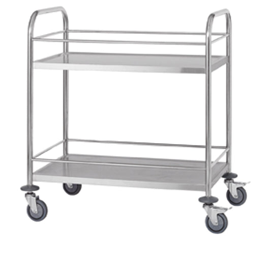 Servierwagen - 2 Böden (mit Reling) - 150 kg TK, Größe 86 x 54 x 94