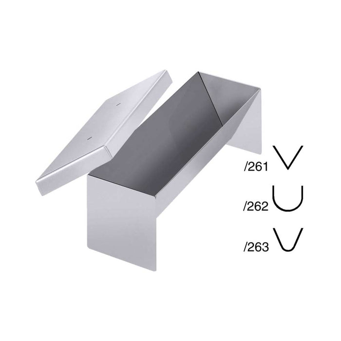 Pastetenform "Halbrund" - 26 x 8,5 x 7,5 cm - Inhalt 1 l - Edelstahl