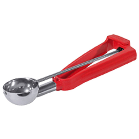 Portionierer CNS 18/10 - Ø 52 mm (1/24 l), Griff Nylon rot