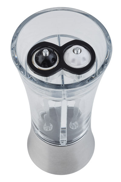 "2 in 1" Salz- und Pfeffermühle rund Ø 7,5 x 18,5 cm