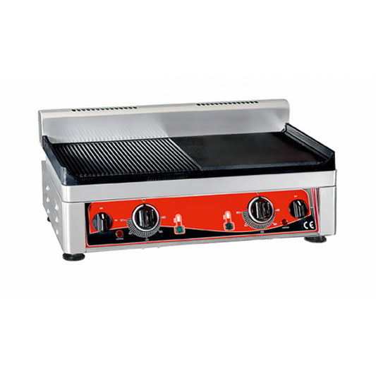 GMG Elektro-Grillplatte 52x24 ½ glatt, ½ gerillt - Tischgerät
