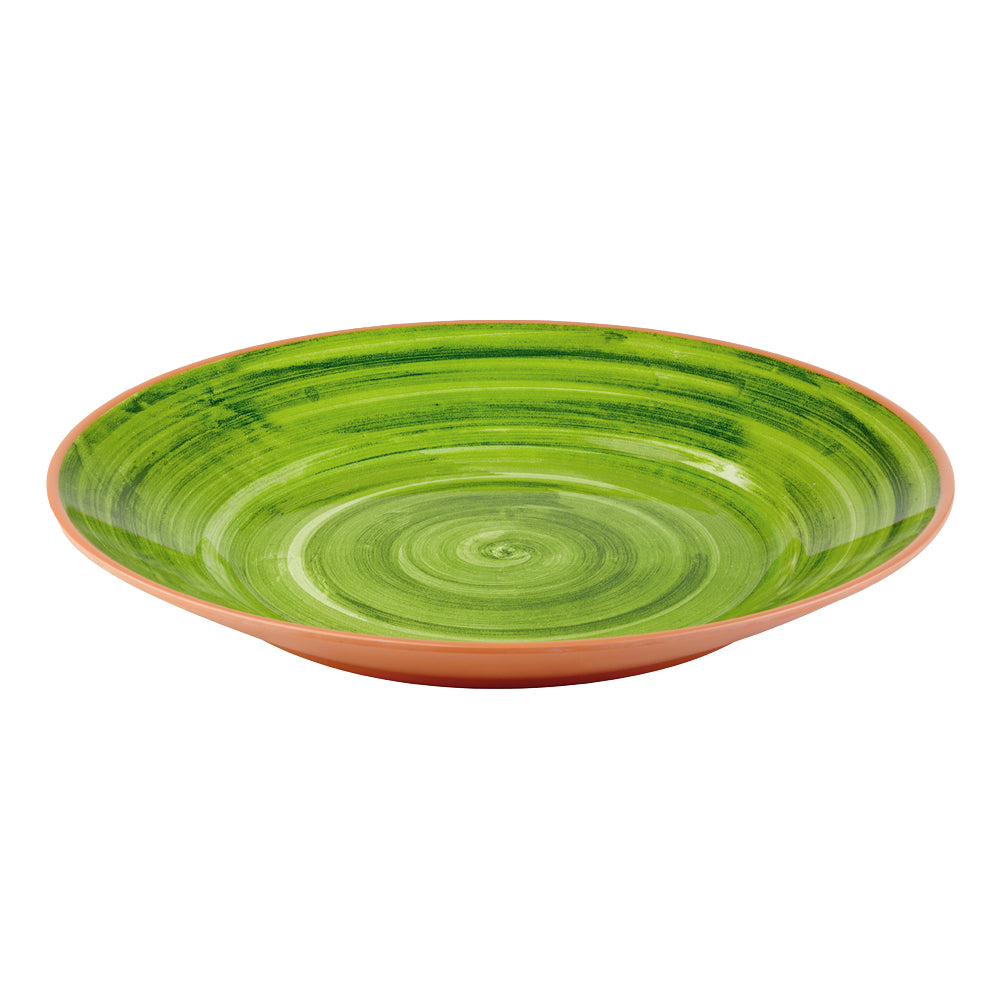 TIERRA Schale Ø 40,5 x 5,5 cm, Melamin - Terracotta-Grün