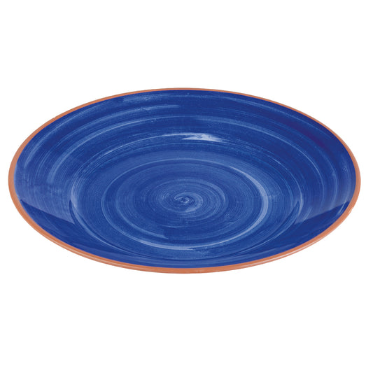 TIERRA Schale Ø 32 x 3,5 cm, Melamin - Terracotta-Blau