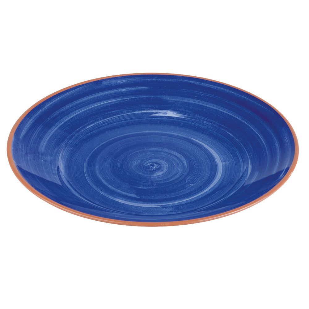 TIERRA Schale Ø 32 x 3,5 cm, Melamin - Terracotta-Blau