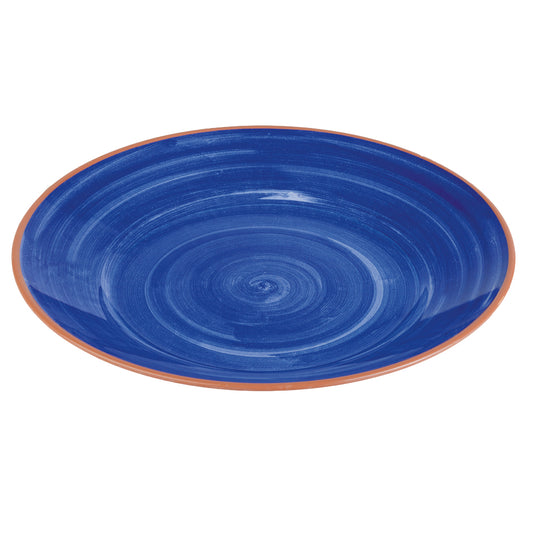 TIERRA Schale Ø 40,5 x 5,5 cm, Melamin - Terracotta-Blau