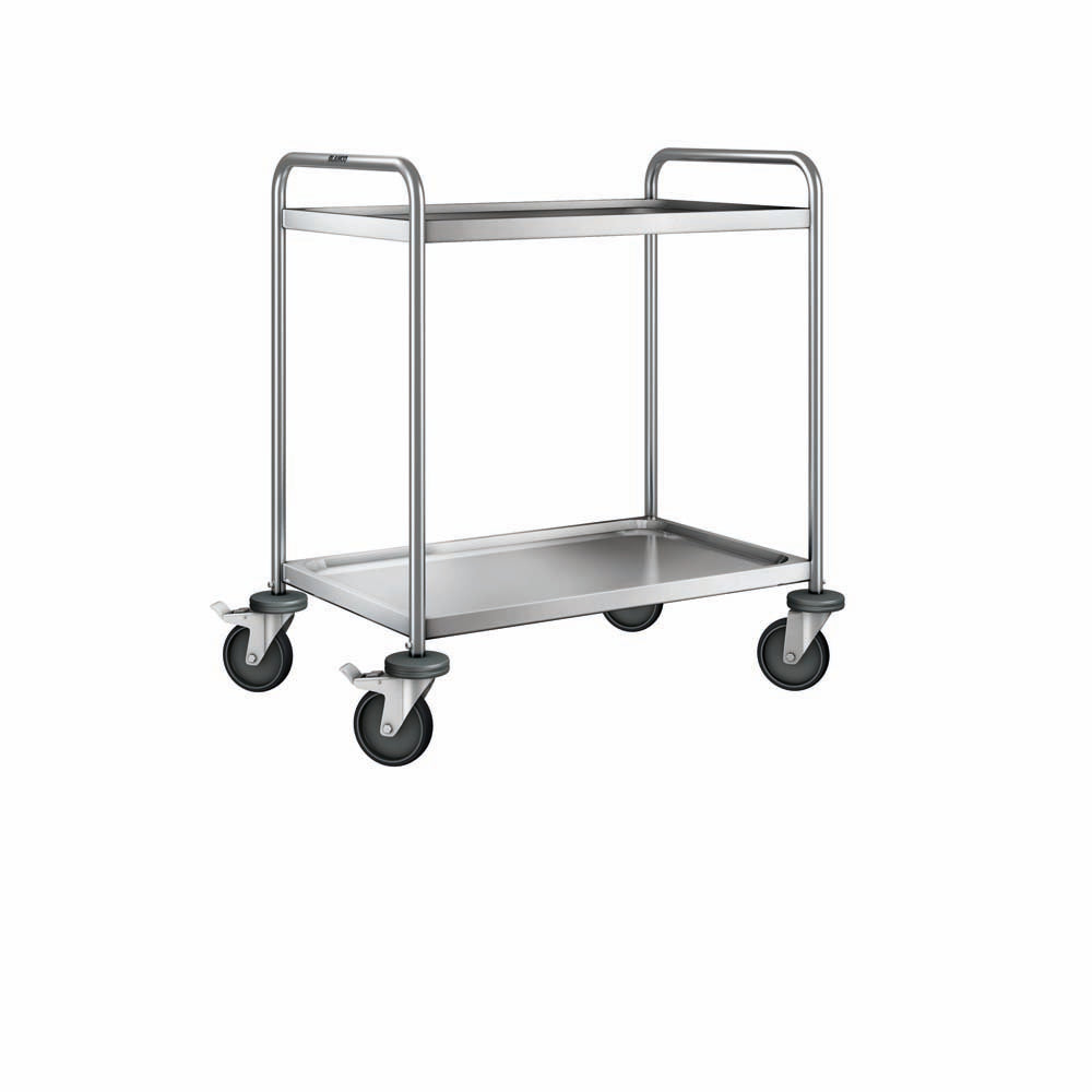 SW 8x5-2 Servierwagen 2-bordig (80 x 50 cm) - stahlverzinkte Rollen