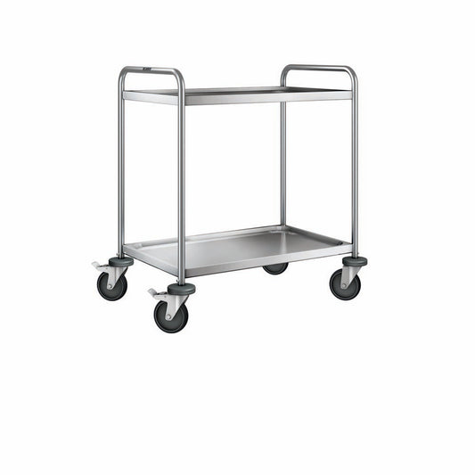 SW 8x5-2 Servierwagen 2-bordig (80 x 50 cm) - stahlverzinkte Rollen