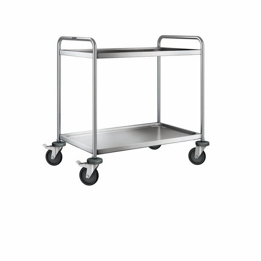 SW 9x6-2 Servierwagen 2-bordig (90 x 55 cm) - stahlverzinkte Rollen