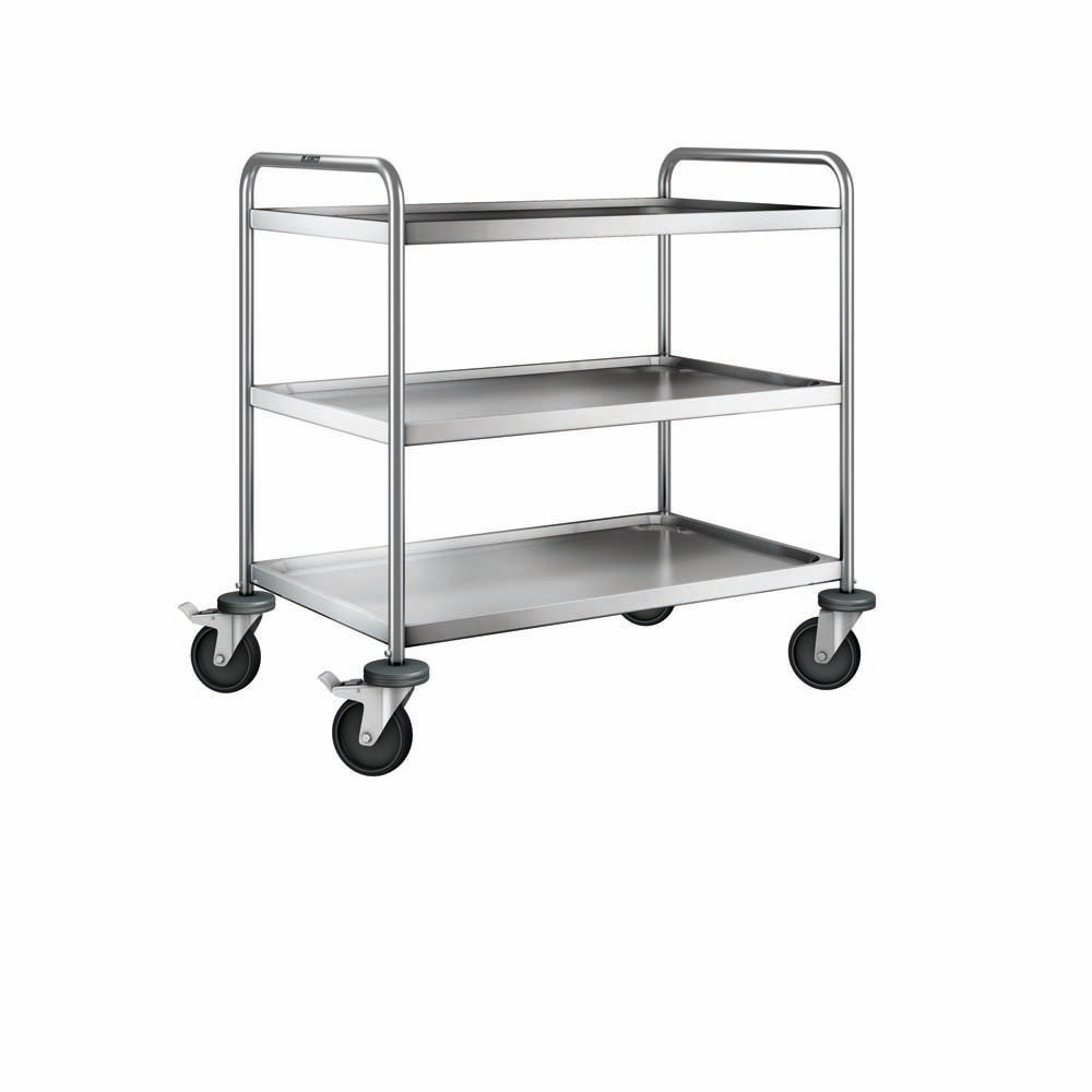 SW 9x6-3 Servierwagen 3-bordig (90 x 55 cm) - luftidentische Rollen