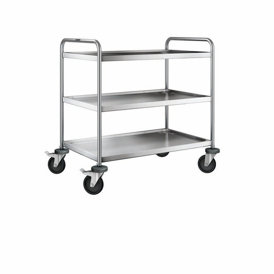SW 9x6-3 Servierwagen 3-bordig (90 x 55 cm) - luftidentische Rollen