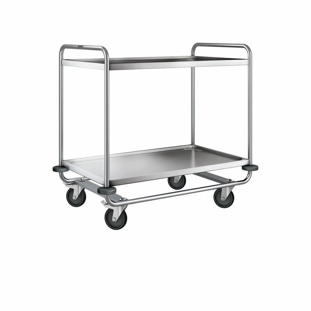 SW 10x6-2 Servierwagen 2-bordig (100 x 60 cm) - stahlverzinkte Rollen