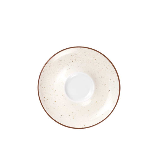 VINTAGE Milchkaffee-Untere 16,5 cm - Eierschalen-Beige