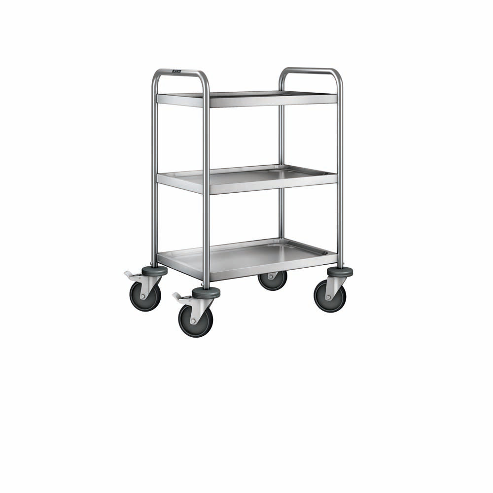 SW 6x4-3 Servierwagen 3-bordig (60 x 40 cm) - stahlverzinkte Rollen