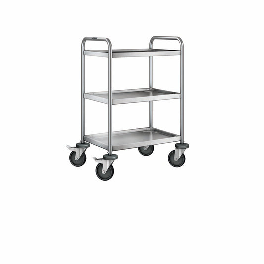 SW 6x4-3 Servierwagen 3-bordig (60 x 40 cm) - stahlverzinkte Rollen