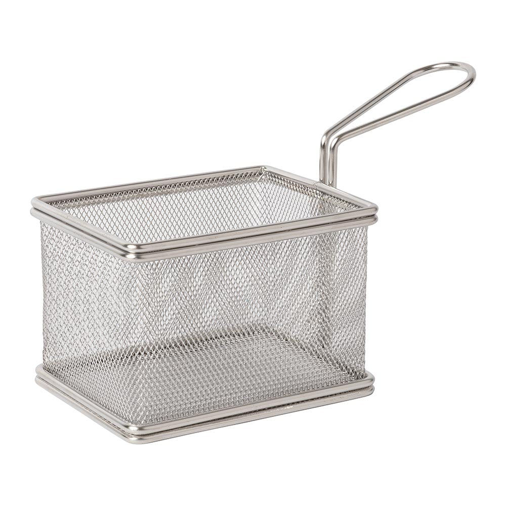 SNACK-HOLDER - Servier-Frittierkorb 12 x 10 x 8 cm - Grifflänge 8,5 cm