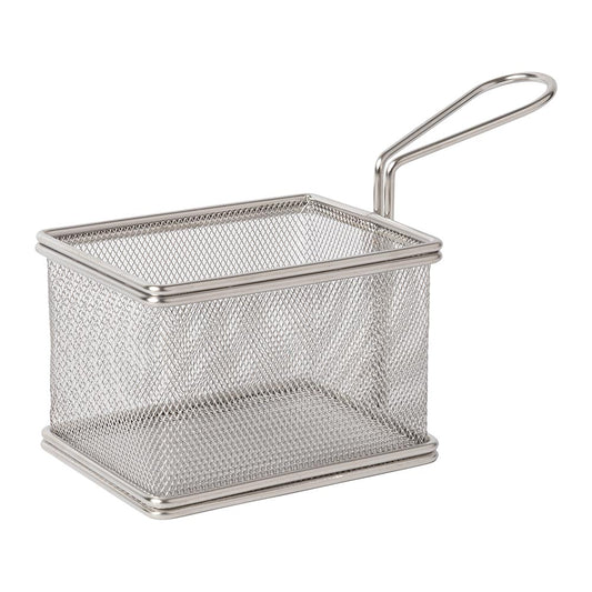 SNACK-HOLDER - Servier-Frittierkorb 12 x 10 x 8 cm - Grifflänge 8,5 cm