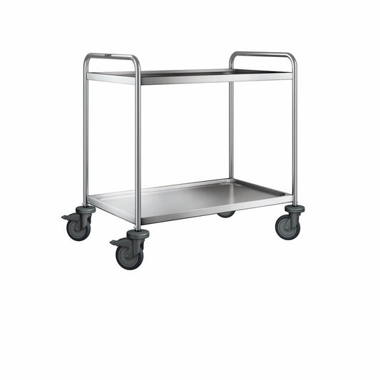 SW 9x6-2 Servierwagen 2-bordig (90 x 55 cm) - Kunststoffrollen