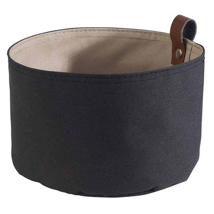 Brottasche beige/schwarz - Kunstfaser - Ø 17 x 11,5 cm
