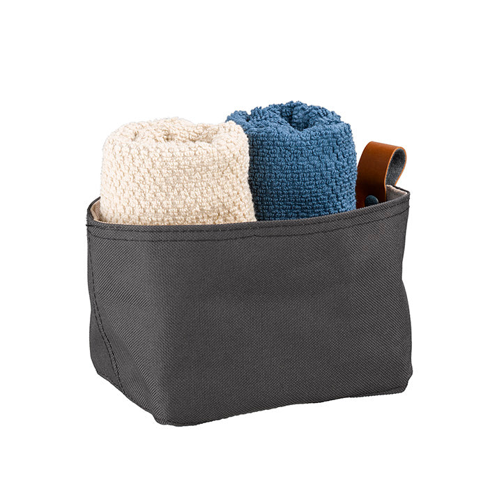 Brottasche beige/schwarz - Kunstfaser - 19 x 11 x 10,5 cm