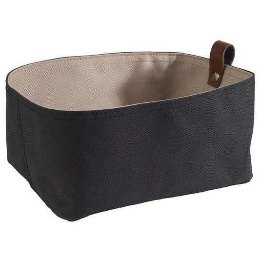 Brottasche beige/schwarz - Kunstfaser - 24 x 16 x 10,5 cm