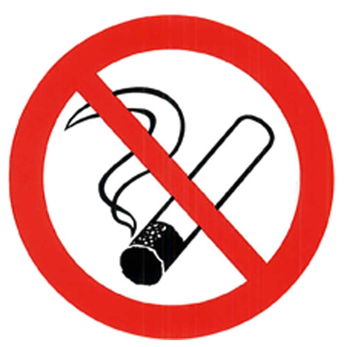 Türsymbol Ø 8 cm - "Nicht Rauchen" (Folie)