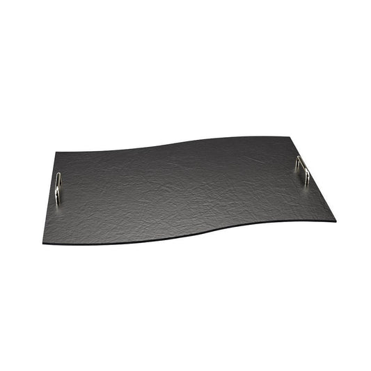 Kunstschieferplatte "Welle" mit Griff - 65 x 50 cm