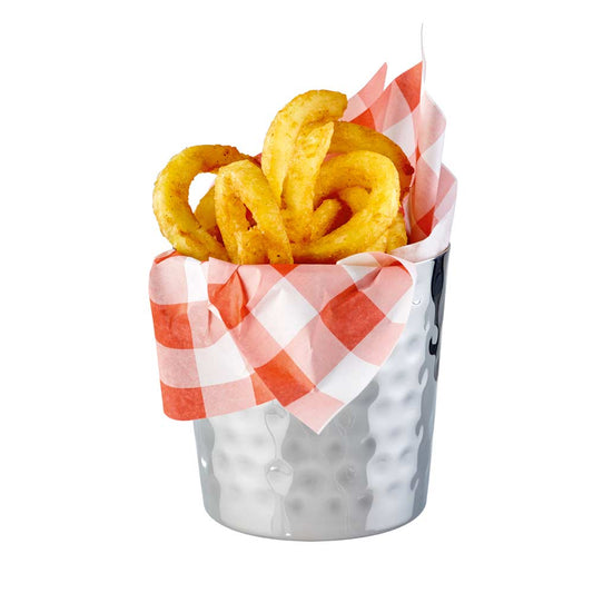 SNACK-HOLDER - Servier-Behälter Ø 8,5 x 8,5 cm - Inhalt 350 ml - gehämmert