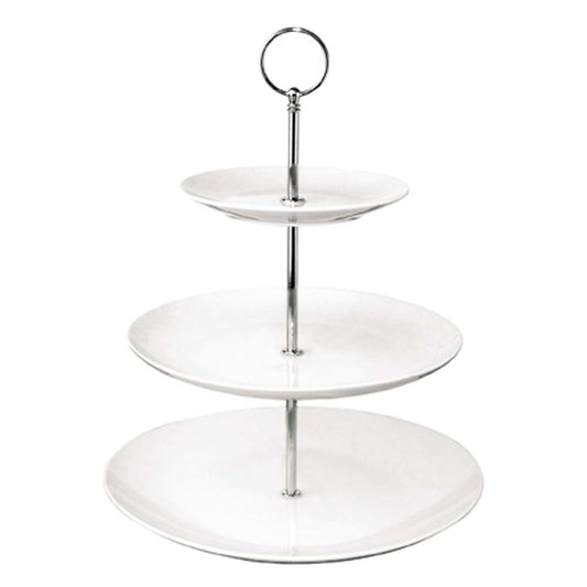 Porzellan-Etagère 3-stufig - Ø 27,2 x 34,1 cm