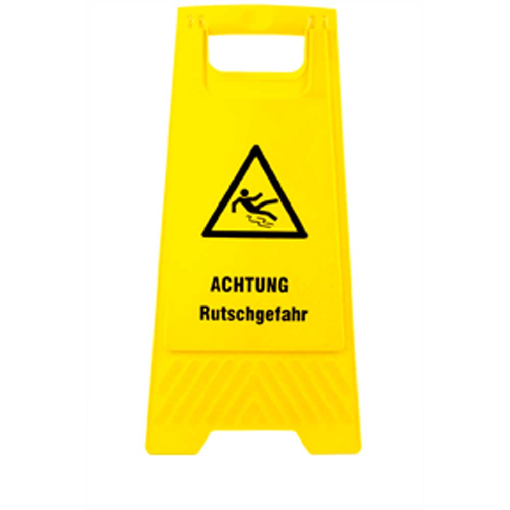 Warnschild "Achtung Rutschgefahr" - Gelb - 61 x 30 cm