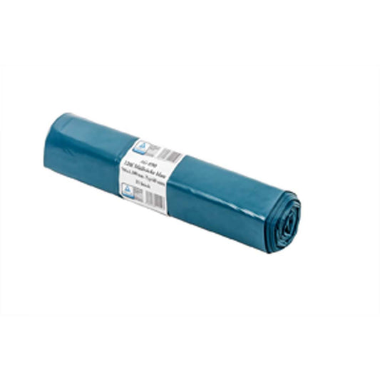 LDPE Müllsäcke 70 x 110 cm - Blau - 120 L - 34 my (25 Stück)
