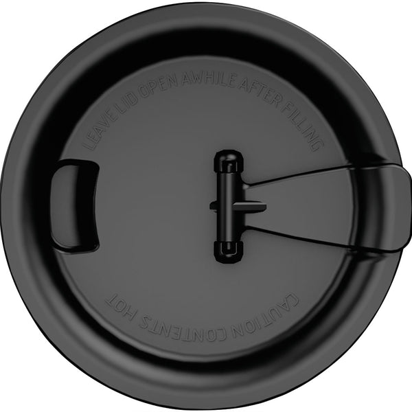MODELL 1214 Coffee-to-go Mehrweg-Universaldeckel Ø 95 mm - Schwarz (TPE) Verschluß (PP)