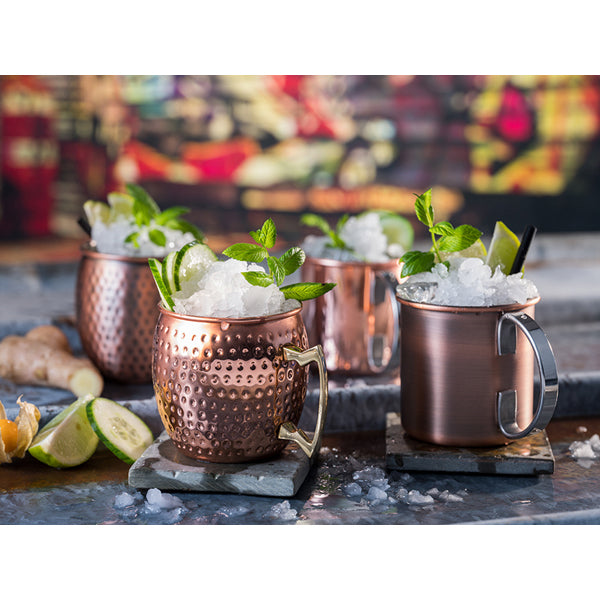 MOSCOW MULE Henkelbecher - 0,5 l - Kupfer-Look Hammerschlag matt