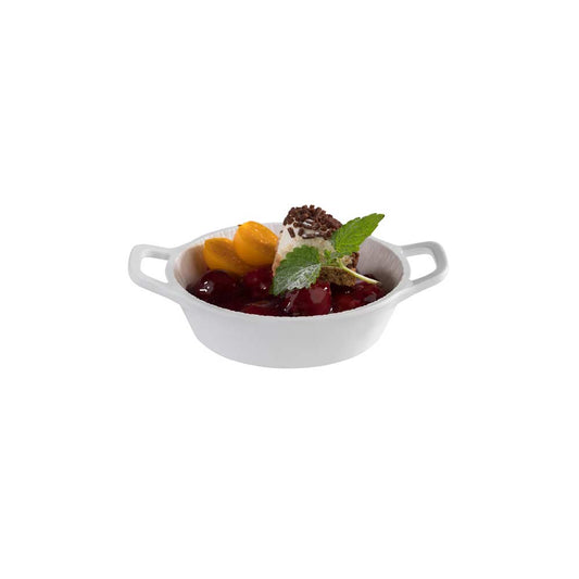 MINI Schale mit Griffen Ø 8,5 x 2,5 cm (Inhalt 70 ml), Melamin - Weiß