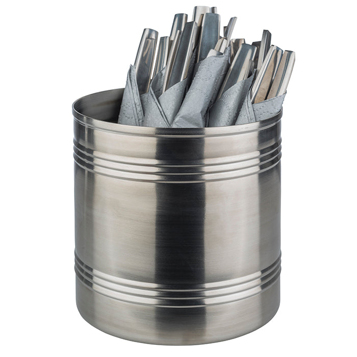 SNACK-CAN Besteckbehälter - (Ø 13,5 x 14 cm) (Inhalt 1,8 l) - Edelstahl