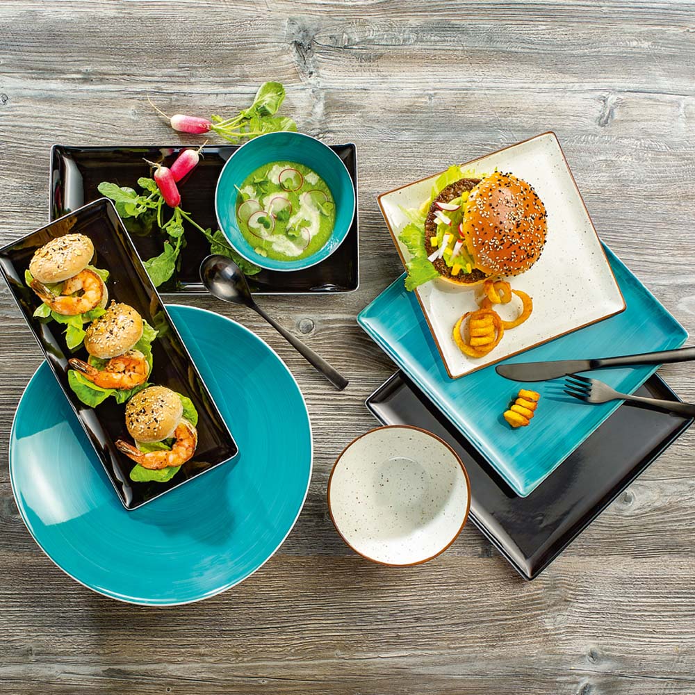 COUNTRY Asia-Platte - 32 x 16,5 cm - Lagunen-Türkis