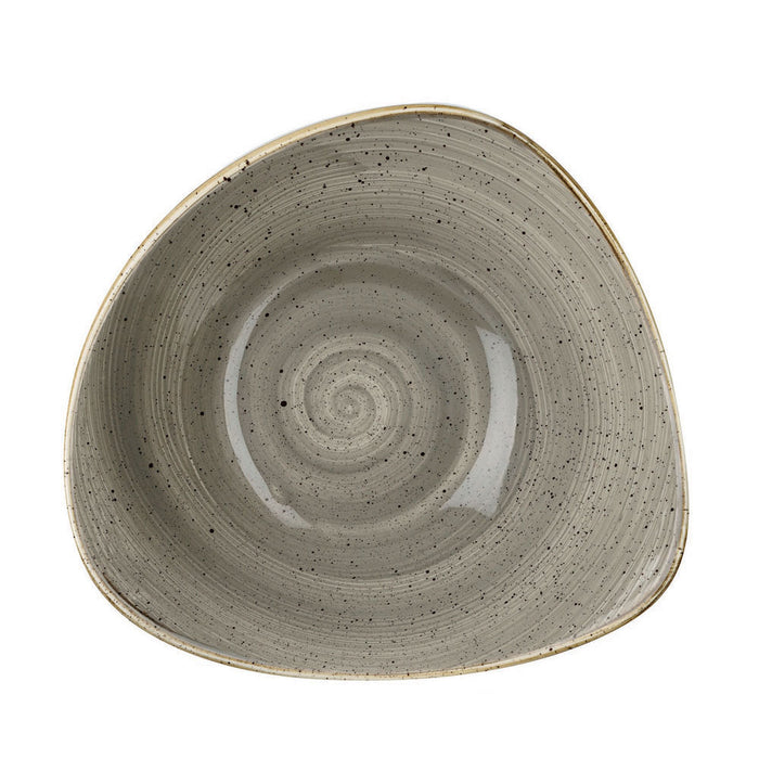 STONECAST Schüssel dreieckig - 18,5 x 20 x 7,6 cm (Inhalt 37 cl) - Peppercorn Grey