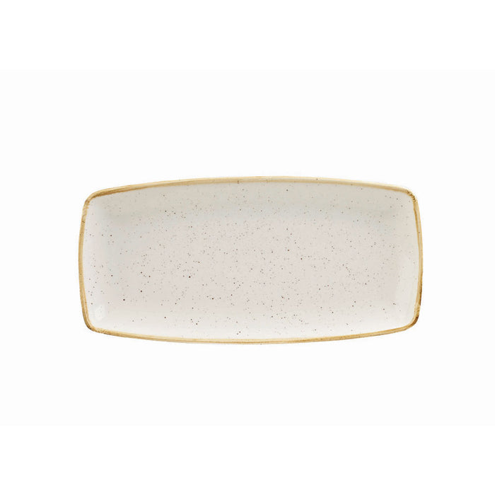 STONECAST Platte, länglich - 29,5 x 15 cm - Barley White