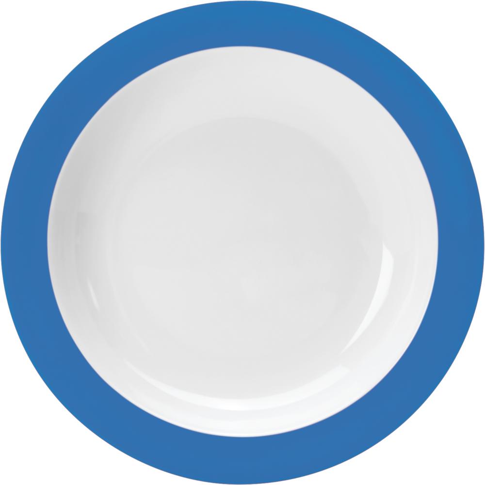 COLOURS Teller tief (mit Fahne) - 42 cl - (Ø 23 cm) - Blau