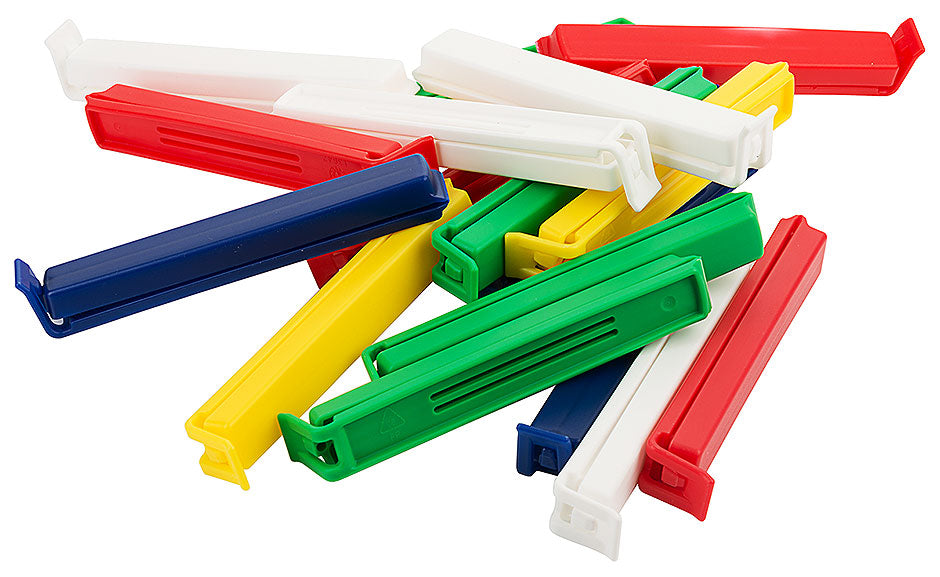 HACCP Beutelklammern 14 cm - Set à 20 Stück/5 Farben